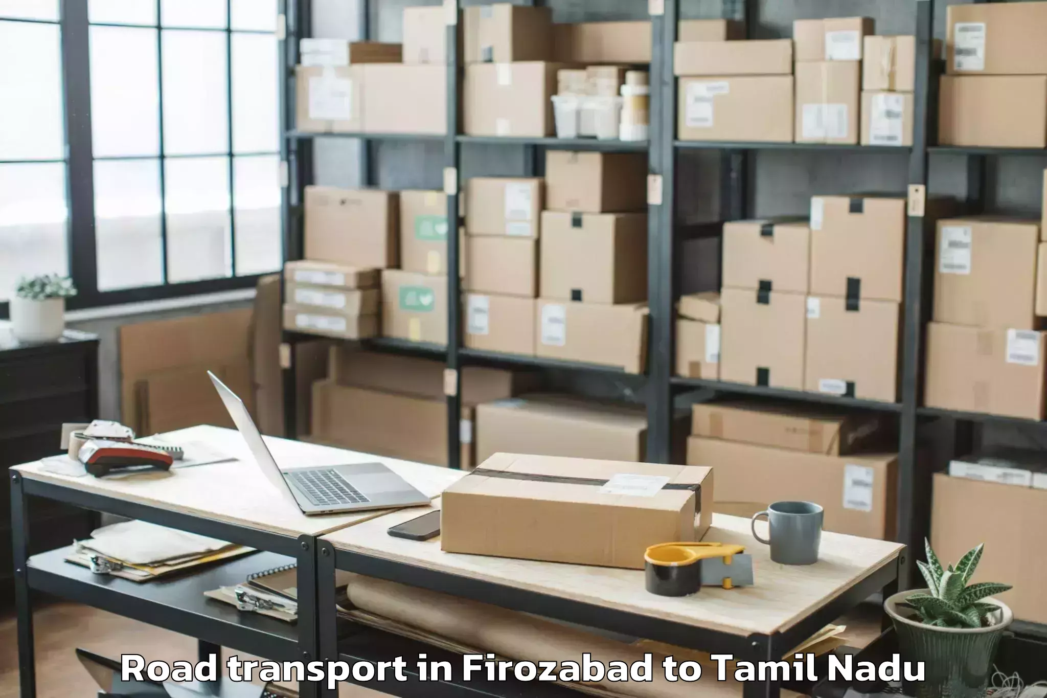 Top Firozabad to Vanur Road Transport Available